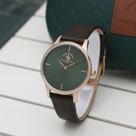 Montre beverly hills online polo club cuir marron