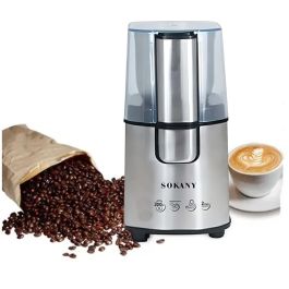 Moulin à Café Électrique 230g 200W Inox - Kitchen Chef KSMC265230B Avec 18 Niveaux De Mouture