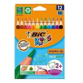 Pack de 12 Crayons Couleurs BIC Kids Evolution Triangle ECOlutions