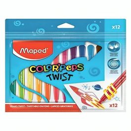 Pack de 12 Crayons De Cire twist MAPED - Couleurs assortis