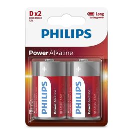 2x Piles PHILIPS Power Alkaline D R20 Mono 1.5V