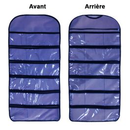 Organisateur Rangement Suspendu Double Face 15 Poches - Gris, Idéal Soutiens-Gorge, Chaussettes Et Accessoires