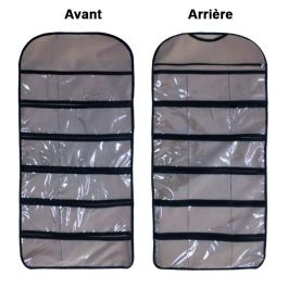 Sac Suspendu de Rangement Double Face Pour sous-vêtements - Gris