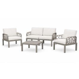 Salon Portofino SOFPINCE Familial Pour Terrase 4 Places - Gris