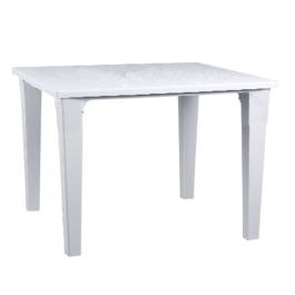 Table Plastique Carré Dorra 80x80 cm - Blanc