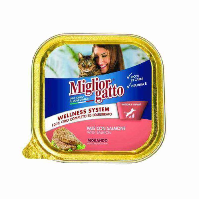 Pâté MIGLIOR GATTO Saumon Pour Chat 100Gr