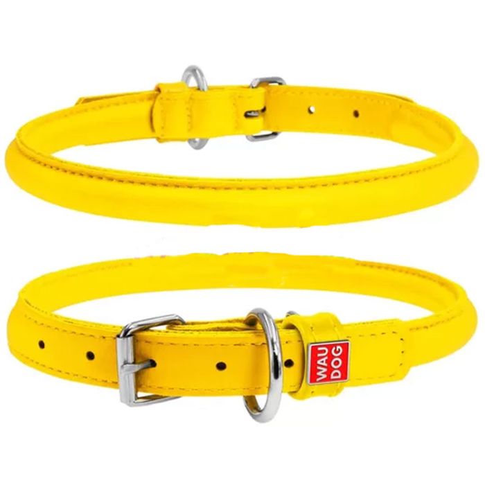 Collier WAUDOG C-rond Glamour 8mm 33-41Cm - Jaune