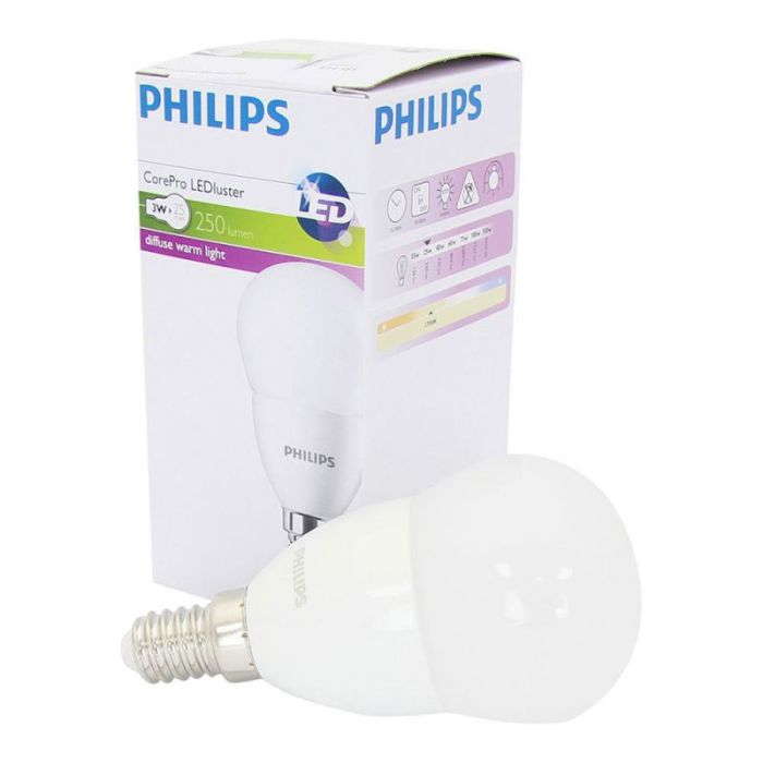 Pack de 5 Lampes PHILIPS CorePro Led Luster 25w E14 - Blanc