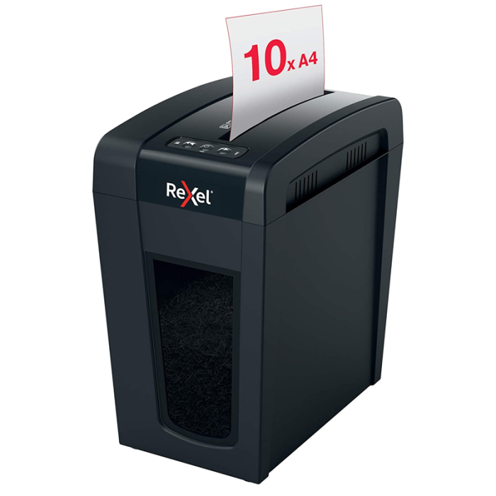 Destructeur de Documents REXEL Shredder Secure X10-SL Coupe croisée - Noir(1020127)