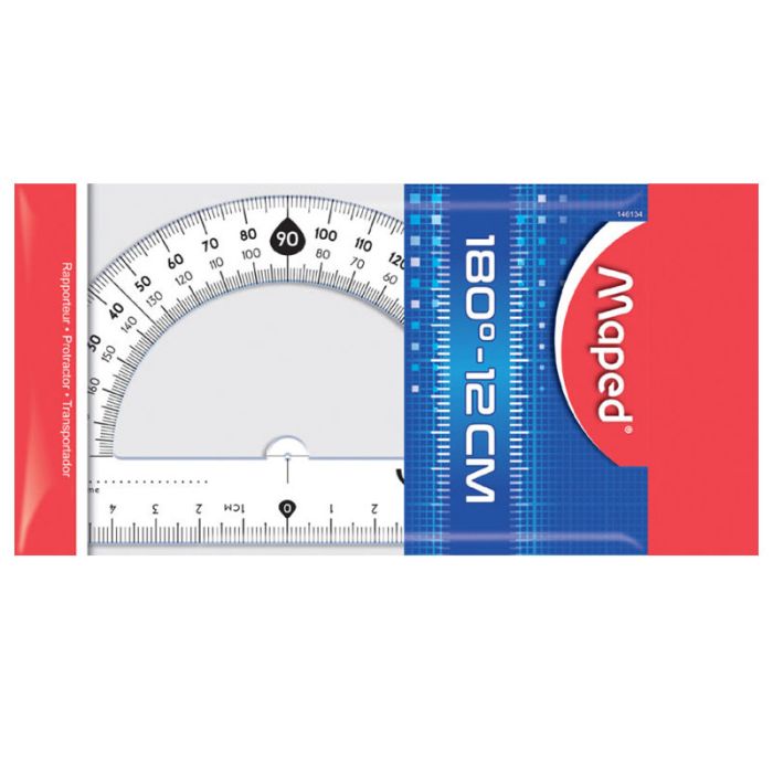 Rapporteur MAPED  12cm 180° - Transparent