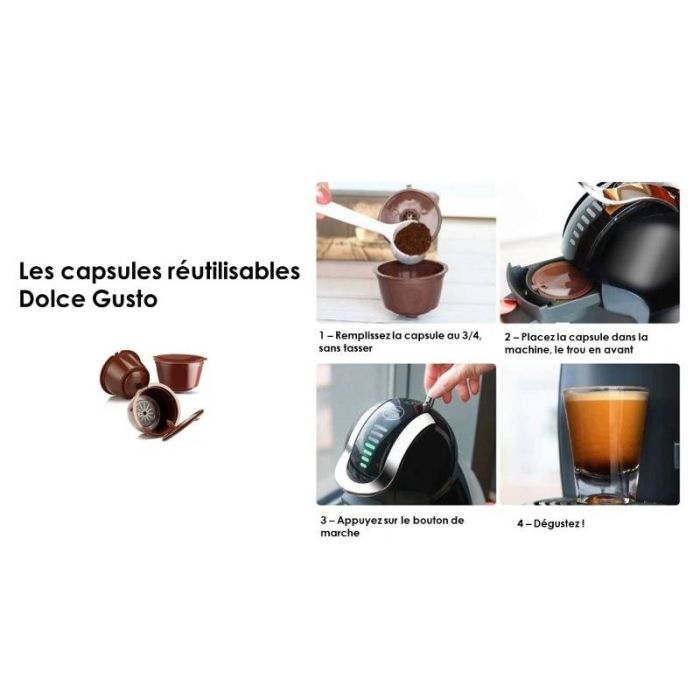 2 Capsules Rechargeable Compatible Dolce Gusto