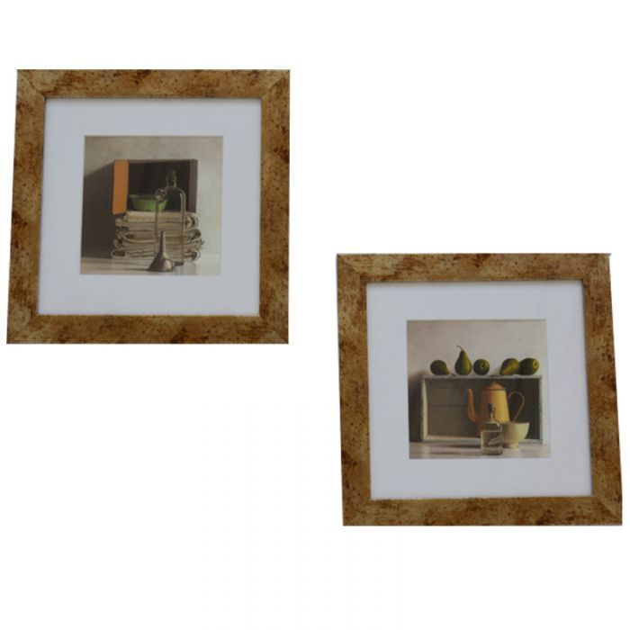 Pack de 2 Tableaux De Décoration Pour Cuisine 26 x 26 cm