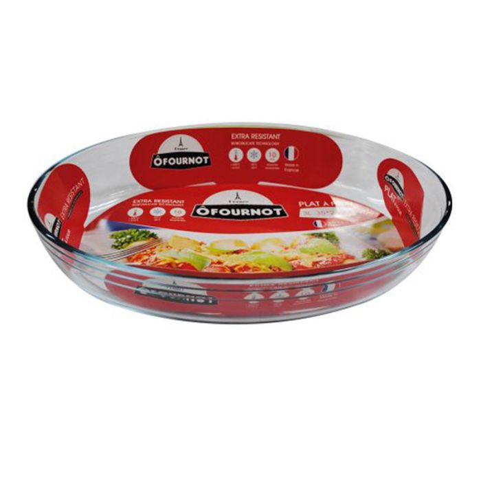 Plat De Cuisson Ovale OFOURNOT 35x24cm En Verre