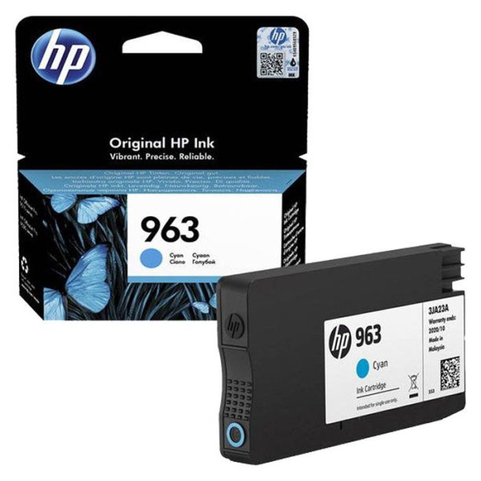 HP 963 Cartouche d'Encre Cyan Authentique (3JA23AE) pour HP