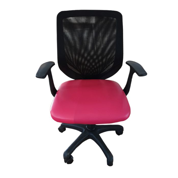 Chaise Opérateur Atlanta En Simili Cuir Avec Accoudoirs & Base polypropyléne - Rose