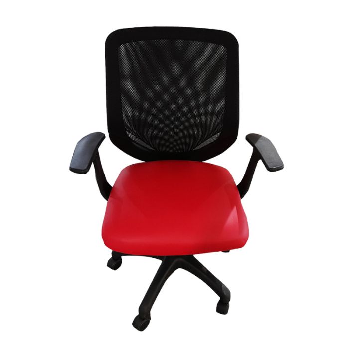 Chaise Opérateur Atlanta En Simili Cuir Avec Accoudoirs & Base polypropyléne - Rouge