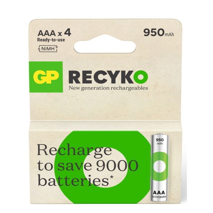 4 x Piles Rechargeables GP 1.2V AAA 950mAh
