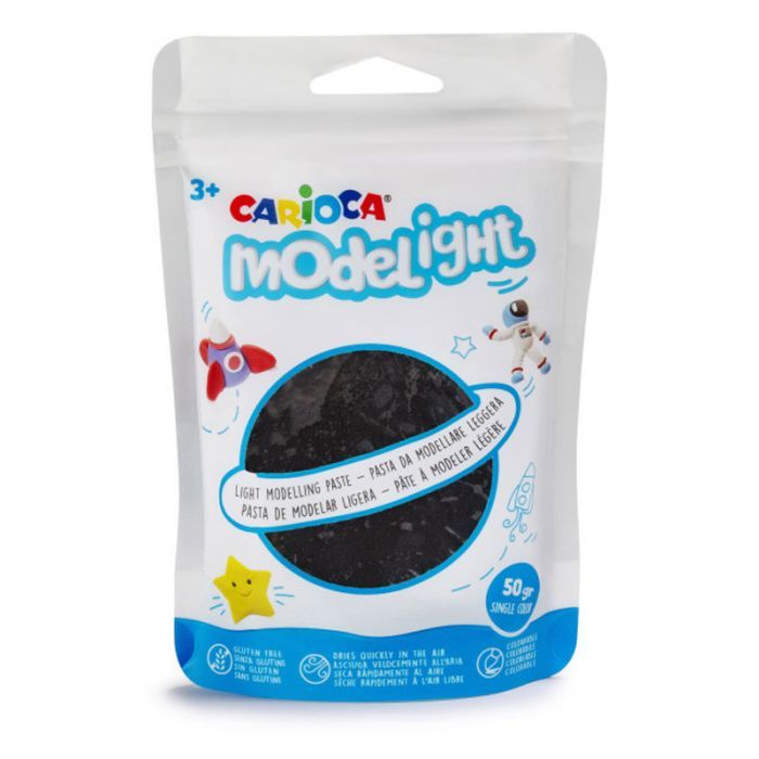 Pâte à modeler CARIOCA MODELIGHT 50GR - Noir