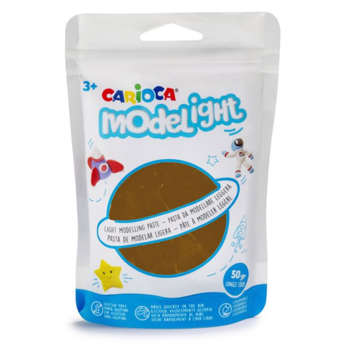 Pâte à modeler CARIOCA MODELIGHT 50GR - Marron