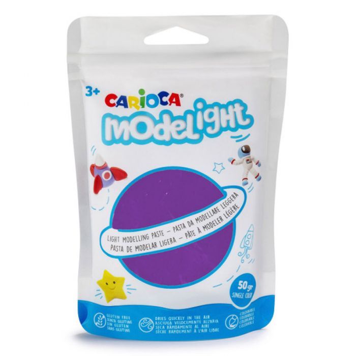 Pâte à modeler CARIOCA MODELIGHT 50GR - Violet