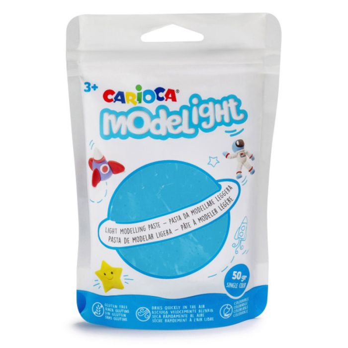 Pâte à modeler CARIOCA MODELIGHT 50GR - Bleu ciel