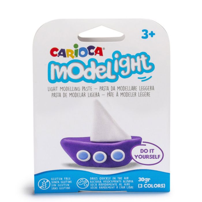 Pâte à modeler CARIOCA MODELIGHT TRANSPORT BOAT - Assortis