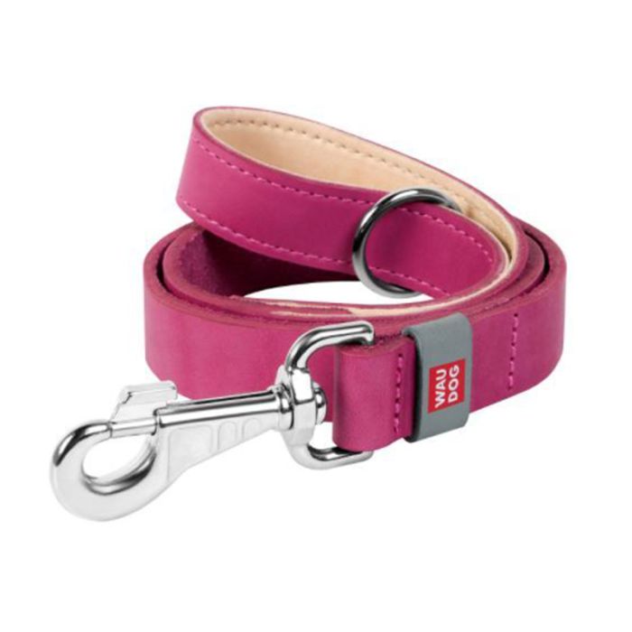 Laisse Cuir Classic 14mm Pour Chien - Rose