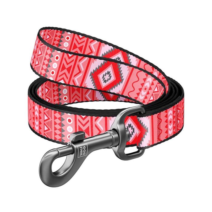 Laisse Nylon ETNO 15mm 122 _M Pour Chien - Rouge