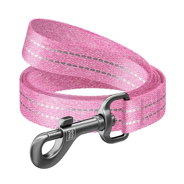 Laisse Coton  15mm Pour Chien - Rose