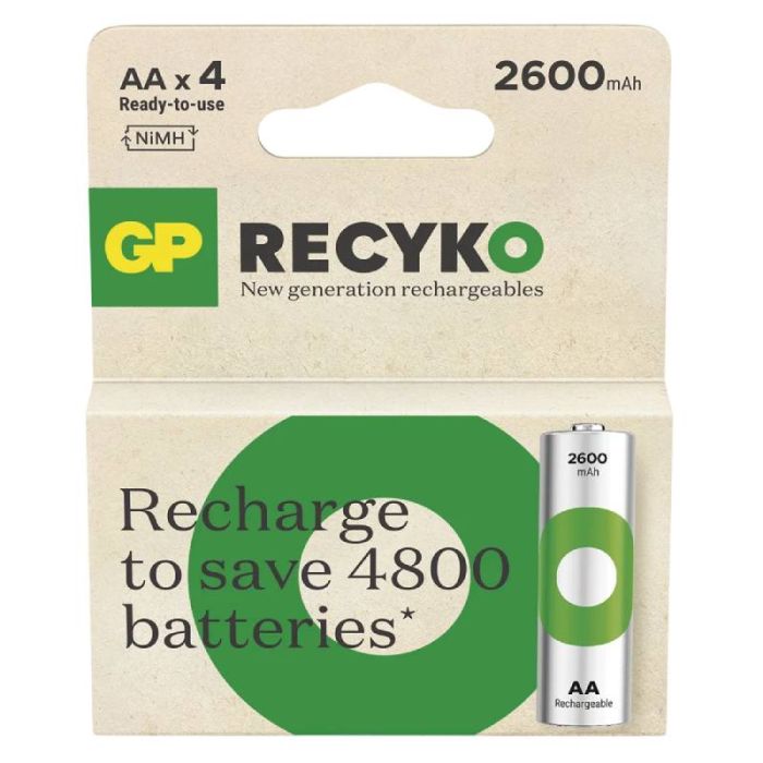 4 x Pile Rechargeable GP 1.2V 2600mAh