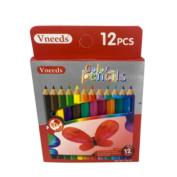 Pack De 12 Crayons De Couleur VNEEDS - Couleur Assortis