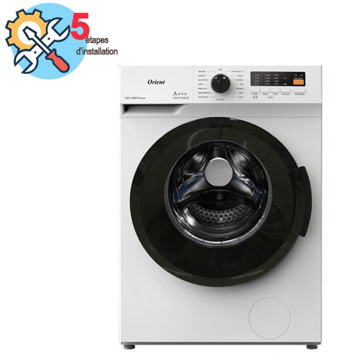 Lave Linge Automatique ORIENT OW-F7V03B 7Kg - Blanc