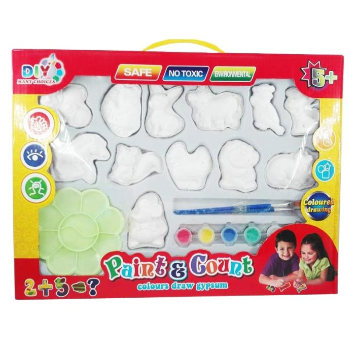 Kit de peinture DIY,igurines à peindre pour enfants,Figurines en