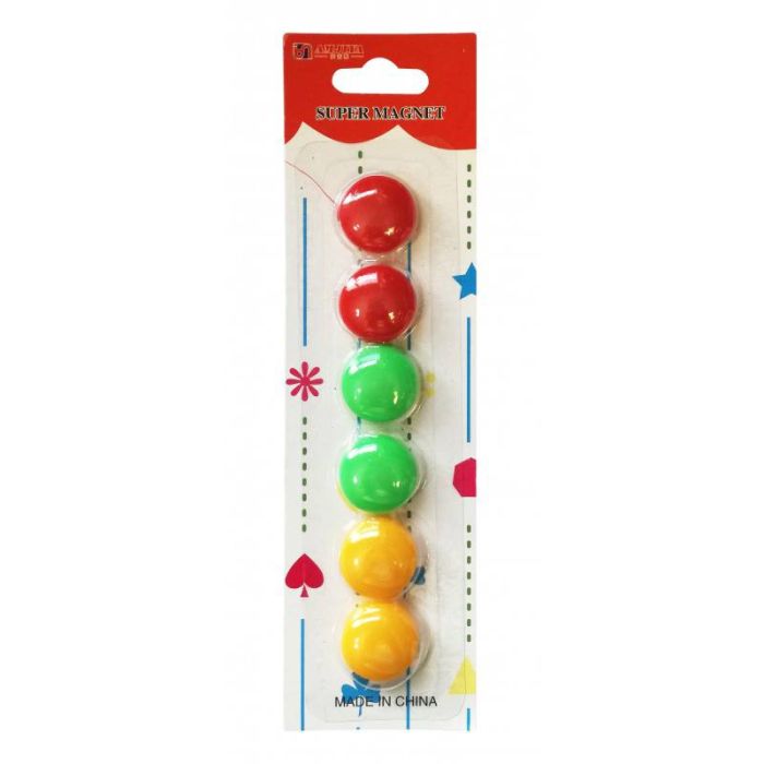 6 Aimants Pour Tableau Magnetique 20MM