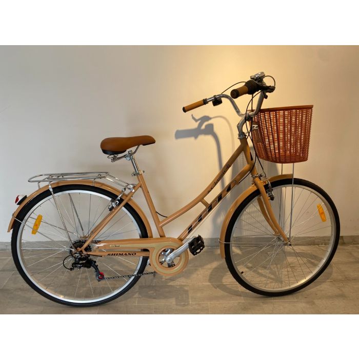 Vélo de Ville RODEO 6026-C6VS Avec Panier Avant - Beige