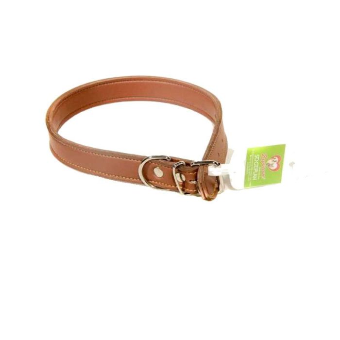 Collier FODERA Cuir REMBOURE Pour Chiens 50x3 cm - Marron