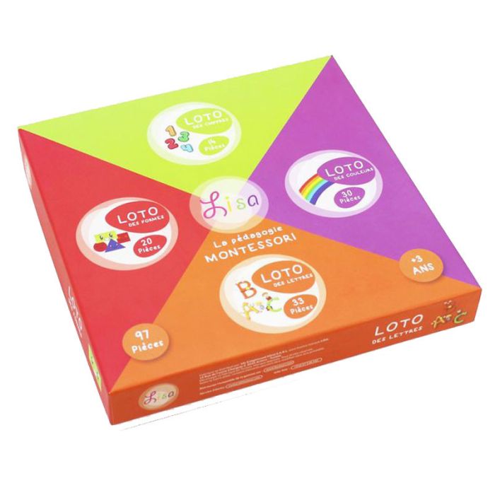 Pack Jouet Lotos Couleurs + Chiffres + Lettres + Fruits & légumes