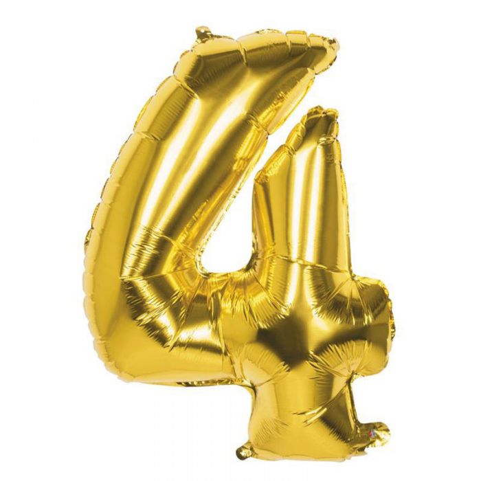 Ballon Anniversaire Chiffre 4 Dore Mytek