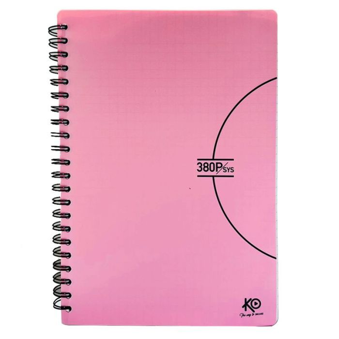 Cahier KO Wiro 380 Pages PF Avec Couverture Plastique Uni Pastel ( 8500538)