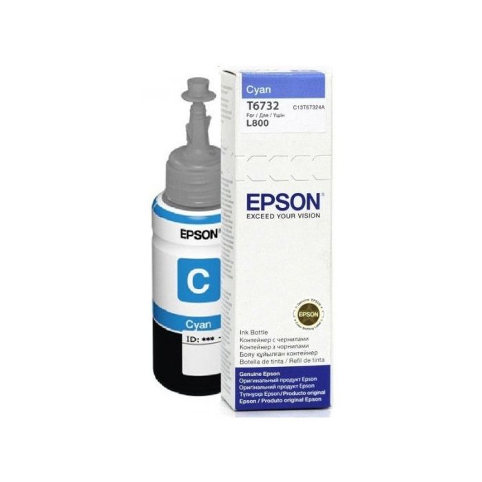 Bouteille D'encre Original EPSON T6732 70 ml - Cyan (C13T67324A)