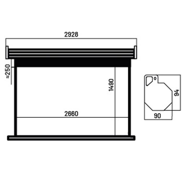 Écran de Projection OVERMAX Automatique 120 Pouces