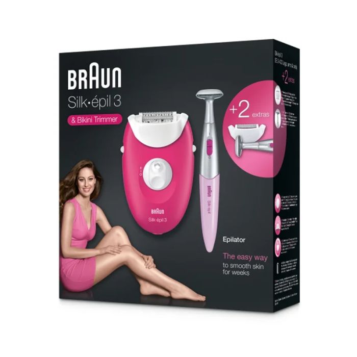 Épilateur BRAUN SE3-420 silk-3 - blanc & rose