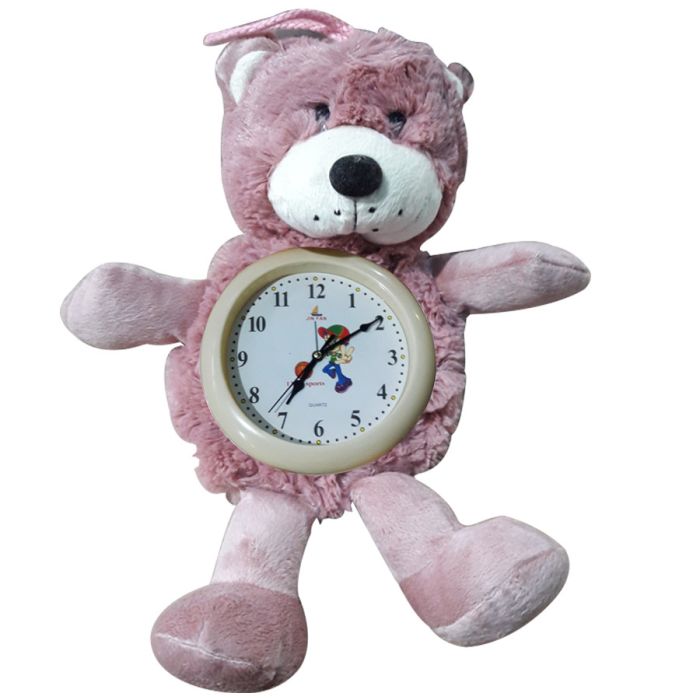 Horloge avec Ours en Peluche A122 Rose