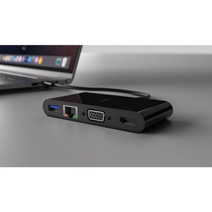 Adaptateur BELKIN Multiport USB-C 5-en-1 - Noir