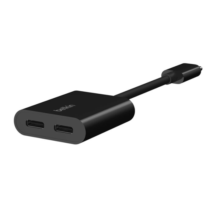 Adaptateur BELKIN USB-C audio + recharge - Noir