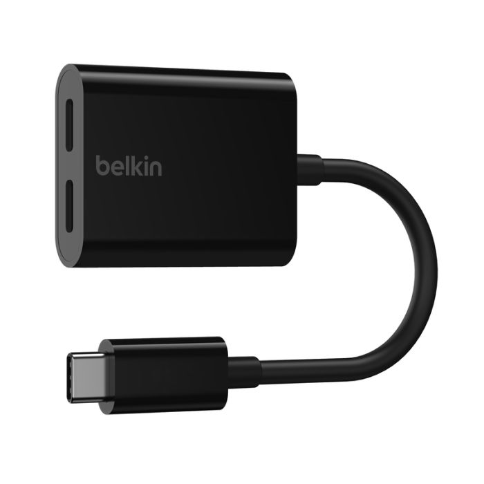 Adaptateur BELKIN USB-C audio + recharge - Noir