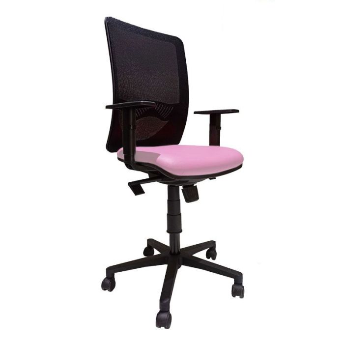 Fauteuil Opérationnel DUKE En Simili Cuir Avec Accoudoirs Réglable - Rose Clair