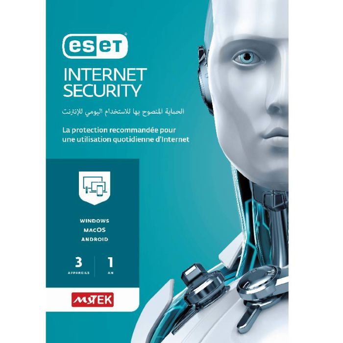 Internet Security ESET 2022 3 Postes / 1an (AEIS2022-CARD-A3-SPE)