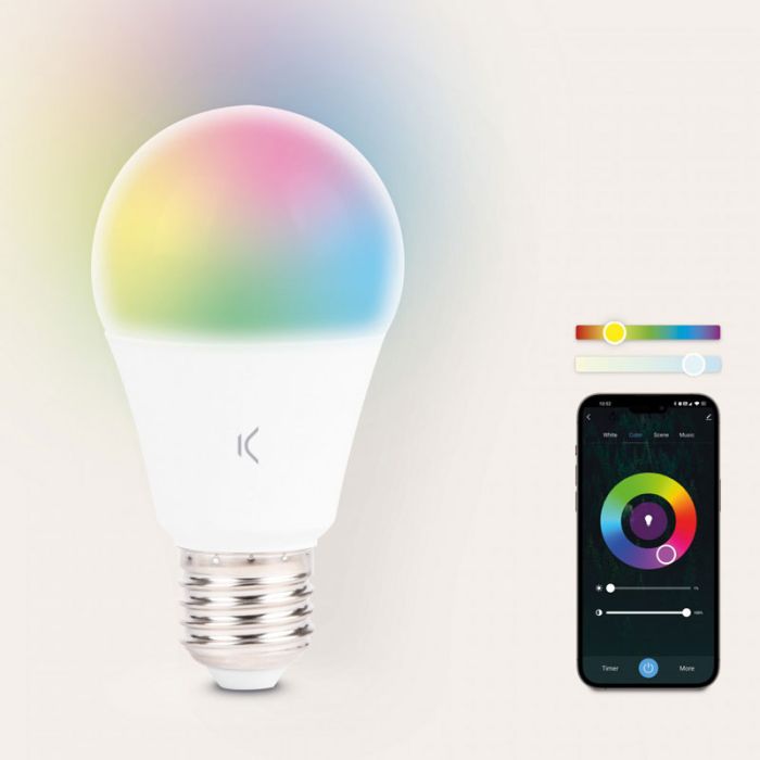 Ampoule KSIX Smart LED Culot A60 Culot E27 RGB+CCT