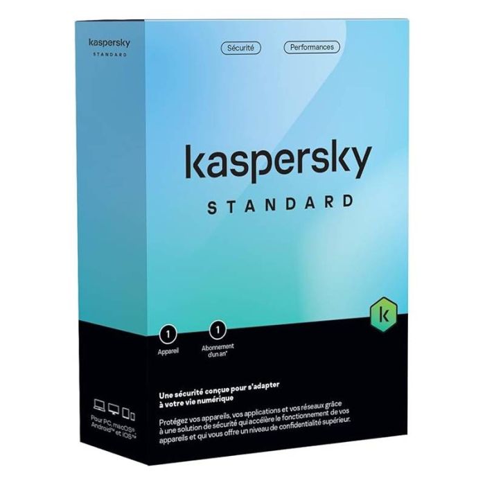 Antivirus KASPERSKY Standard Protection 1 Poste / 1an (KL10418BAFS-FFPMAG)
